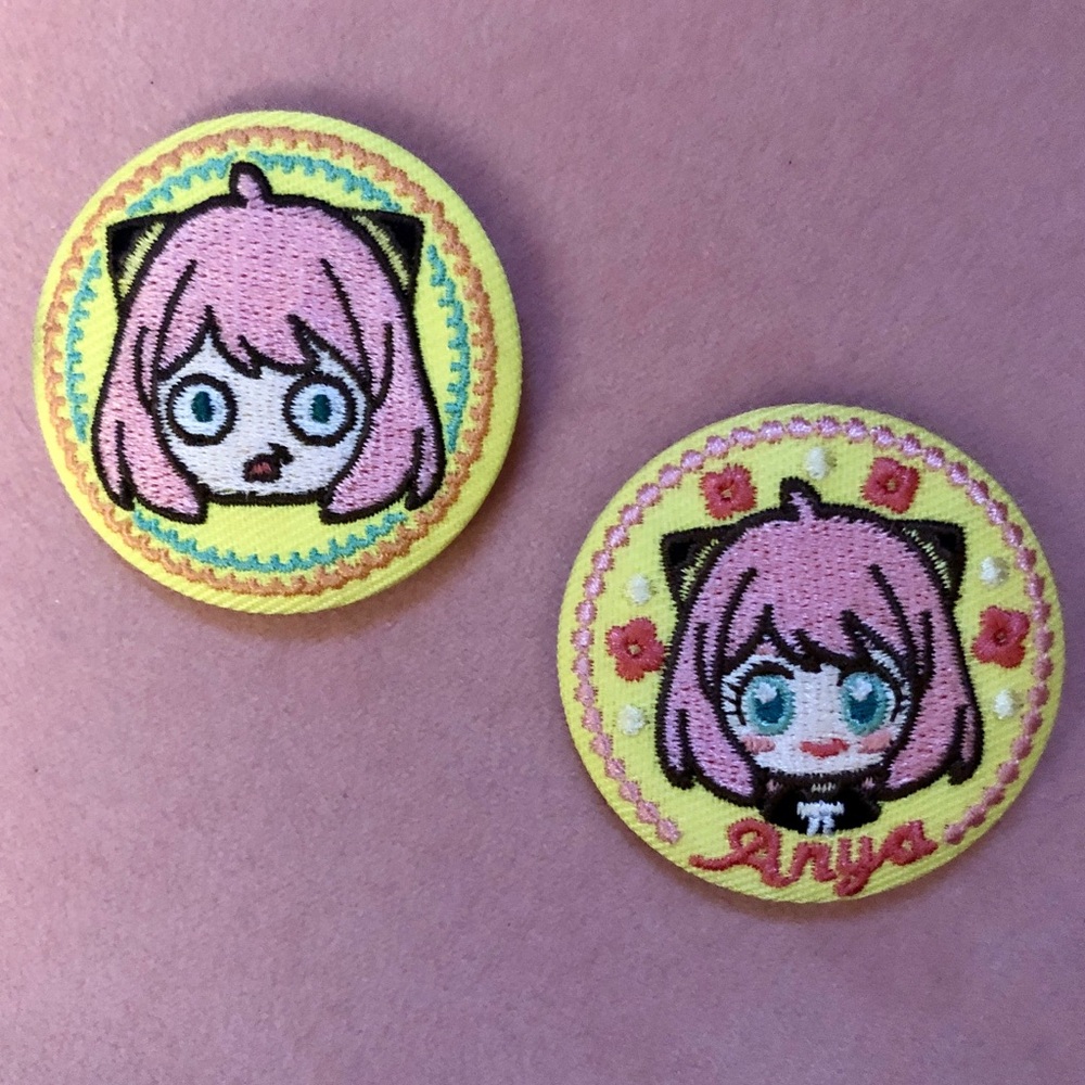 2 Spy Family Anya Embroidered Pin Badges Japan Kawaii Anime Manga Hot Topic